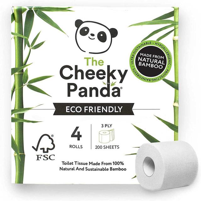 Cheeky Panda Natural Bamboo Toilet Tissue    4 per pack GOODS M&S   