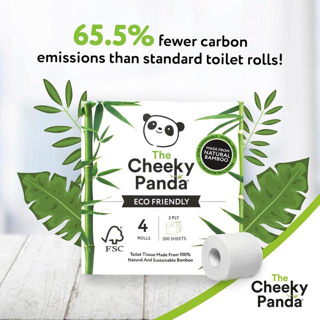 Cheeky Panda Natural Bamboo Toilet Tissue    4 per pack GOODS M&S   