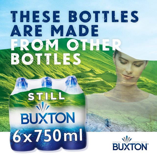 Buxton Still Natural Mineral Water Sports Cap   6 x 750ml GOODS M&S   