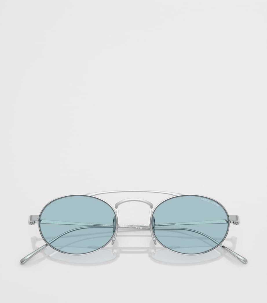Giorgio Armani titanium oval sunglasses, UK version