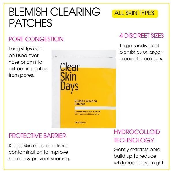 Clear Skin Days Hydrocolloid Blemish Patches 52 patches GOODS Superdrug   