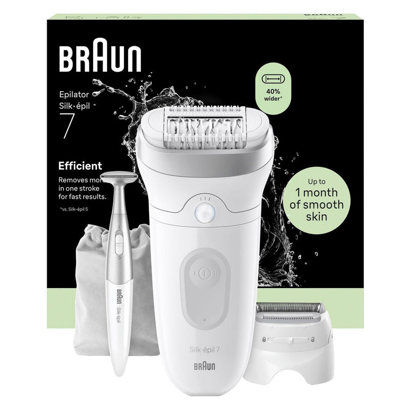 Braun Silk-epil 7 wet dry cordless epilator with attachments (British brand)