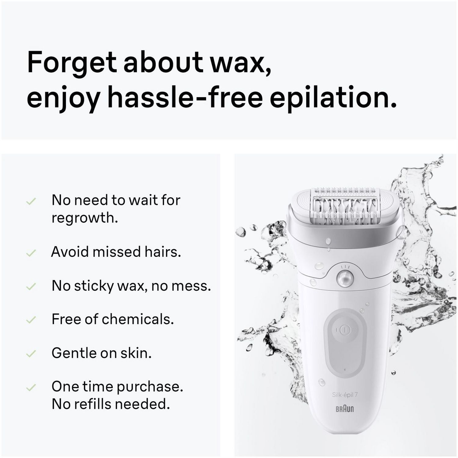Braun Silk-epil 7 wet dry cordless epilator with attachments (British brand)
