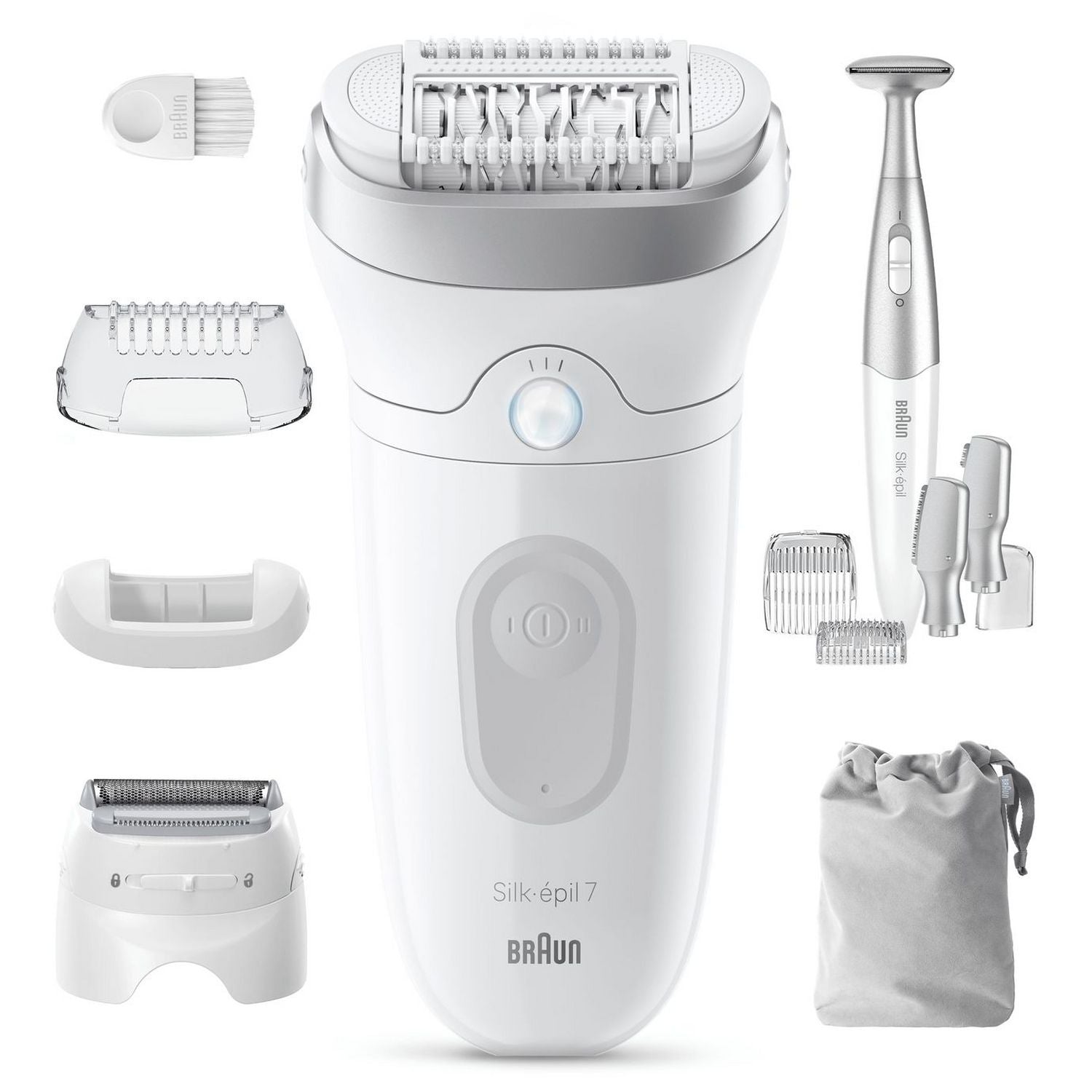 Braun Silk-epil 7 wet dry cordless epilator with attachments (British brand)