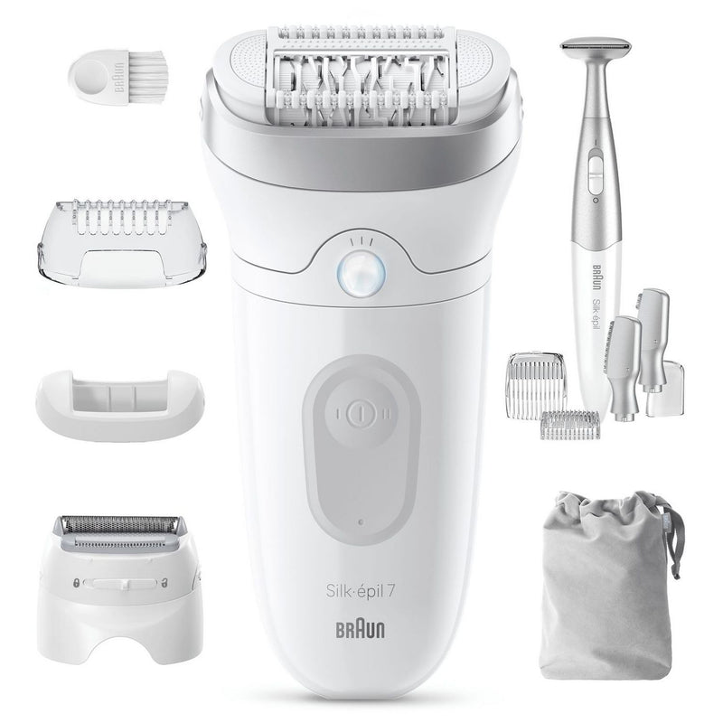 Braun Silk-epil 7 wet dry cordless epilator with attachments (British brand)