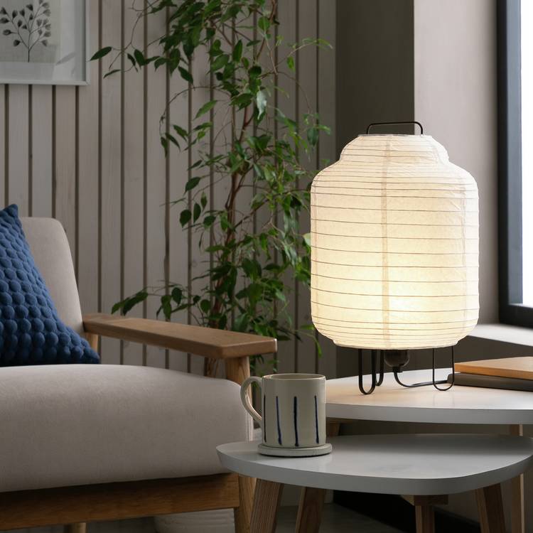 Habitat white paper shade table lamp 37cm, UK version