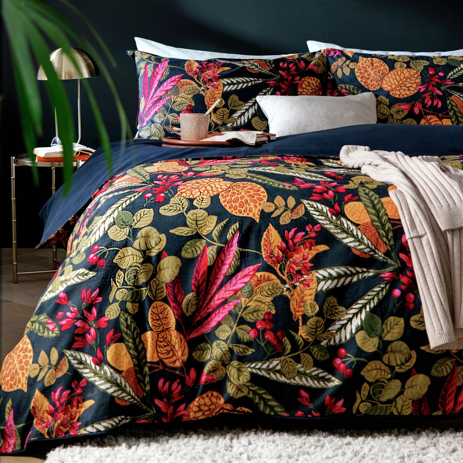 Habitat Cotton Botanical Foliage Bedding Set - Superking