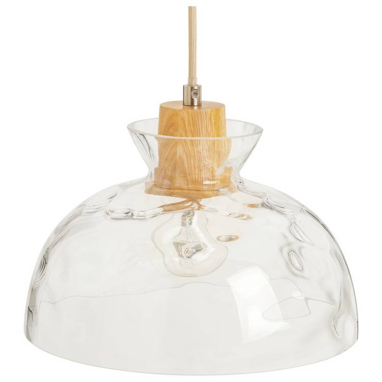 Habitat Vanern dimpled glass pendant light, imported from the UK