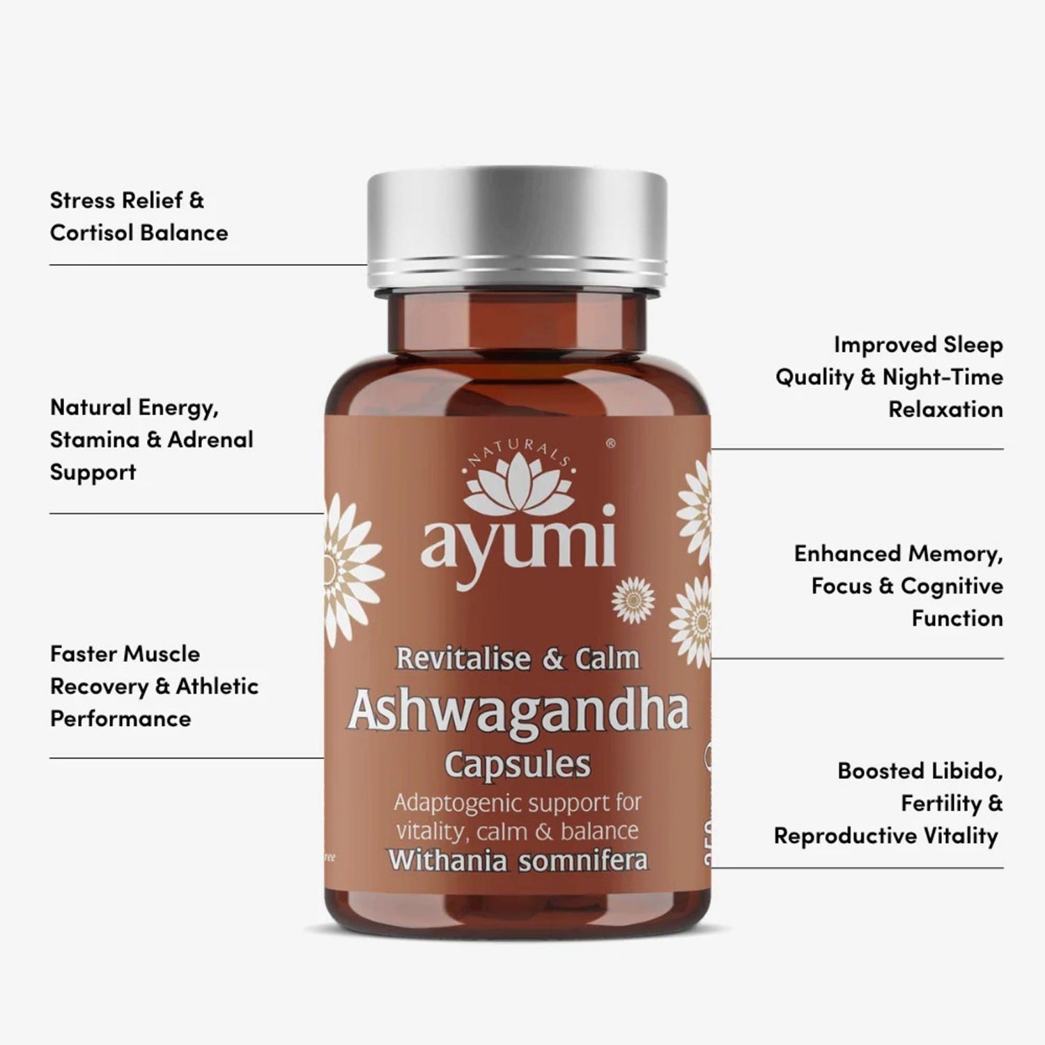 Ayumi Ashwagandha vegan capsules 60 count - British product