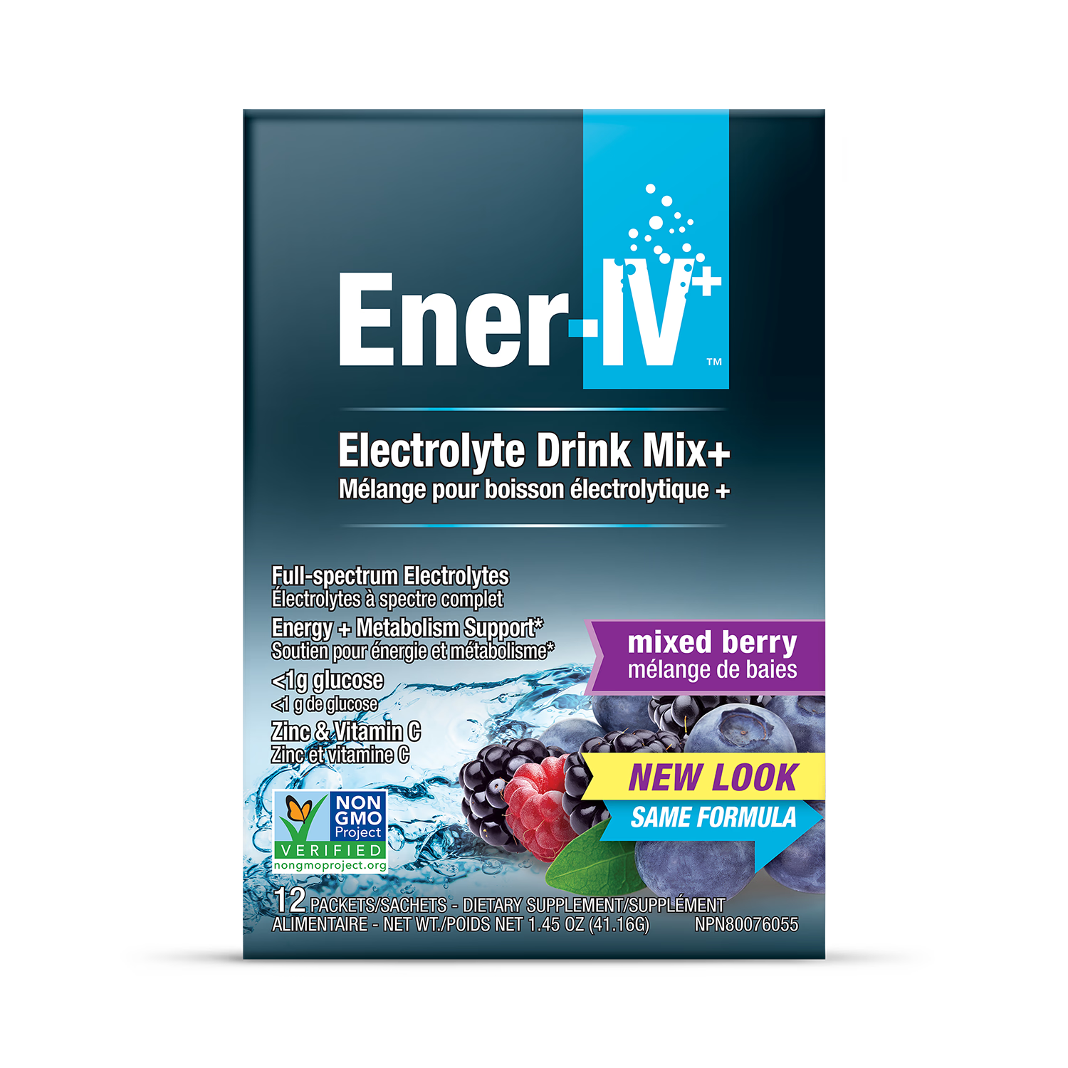 Ener Life Ener-IV Electrolyte drink mix 12 sachets, UK version