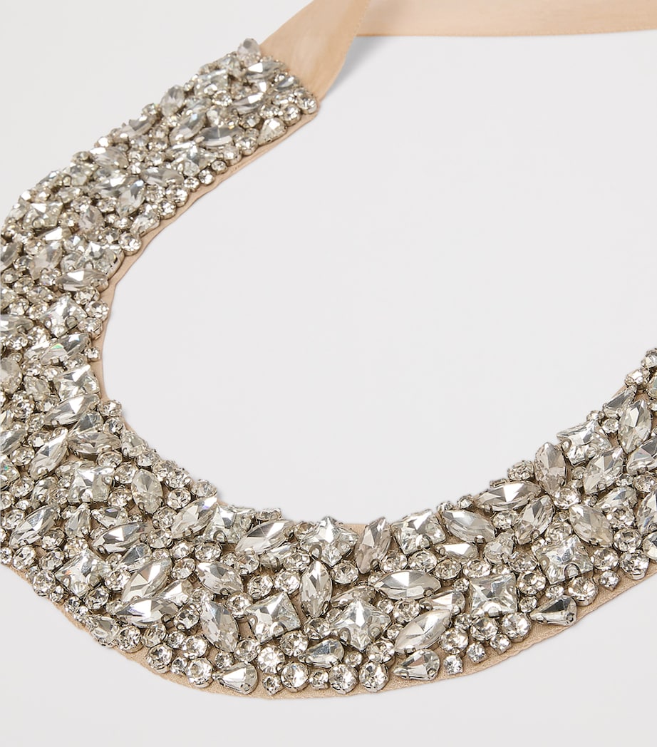 Marina Rinaldi embellished silk choker (British brand)