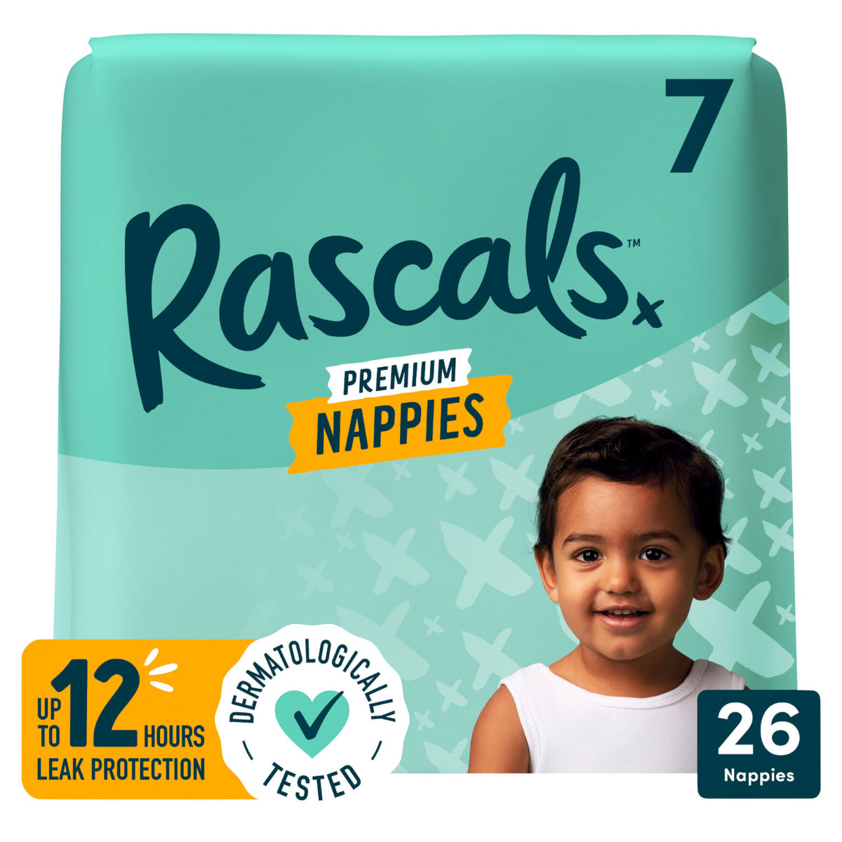 Rascals Premium Nappies size 7, imported from the UK