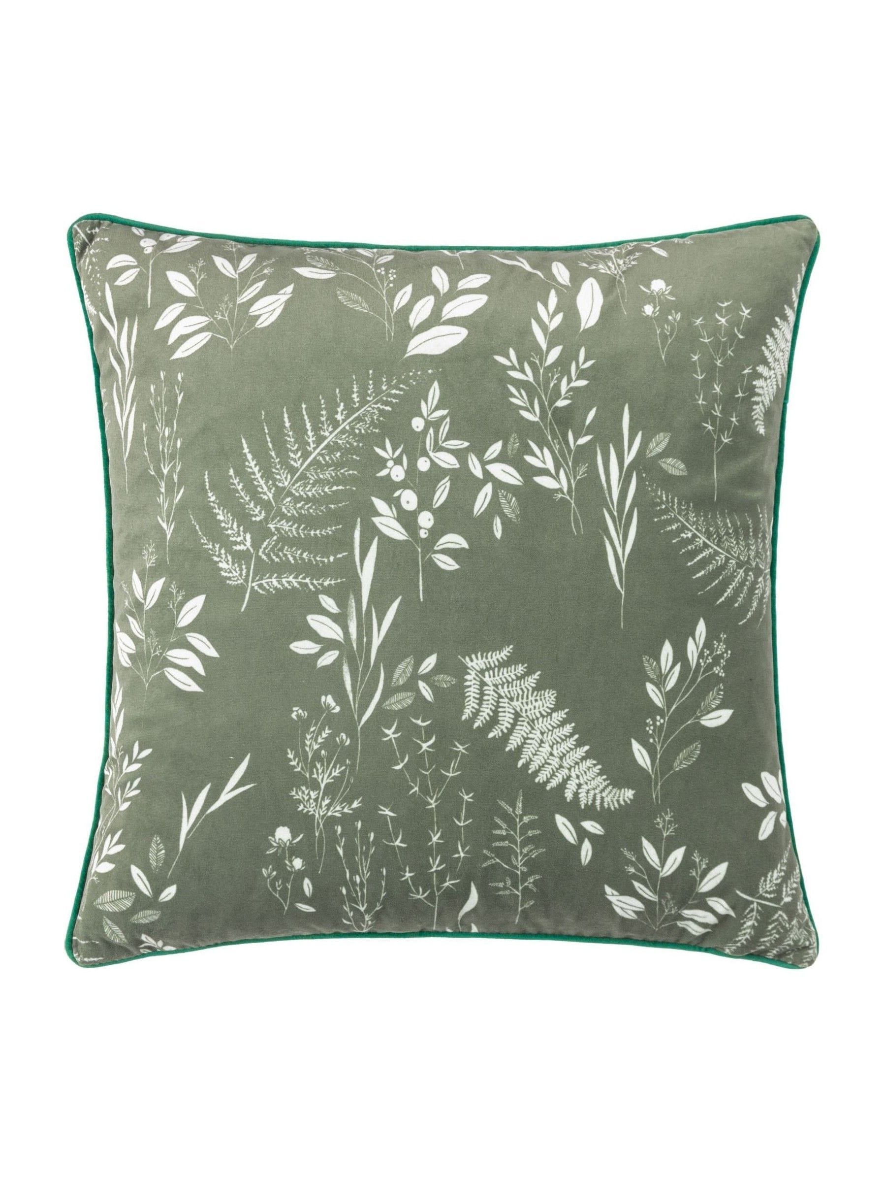 Coussin furn. Fearne vert sauge avec motif de fougère (marque britannique)