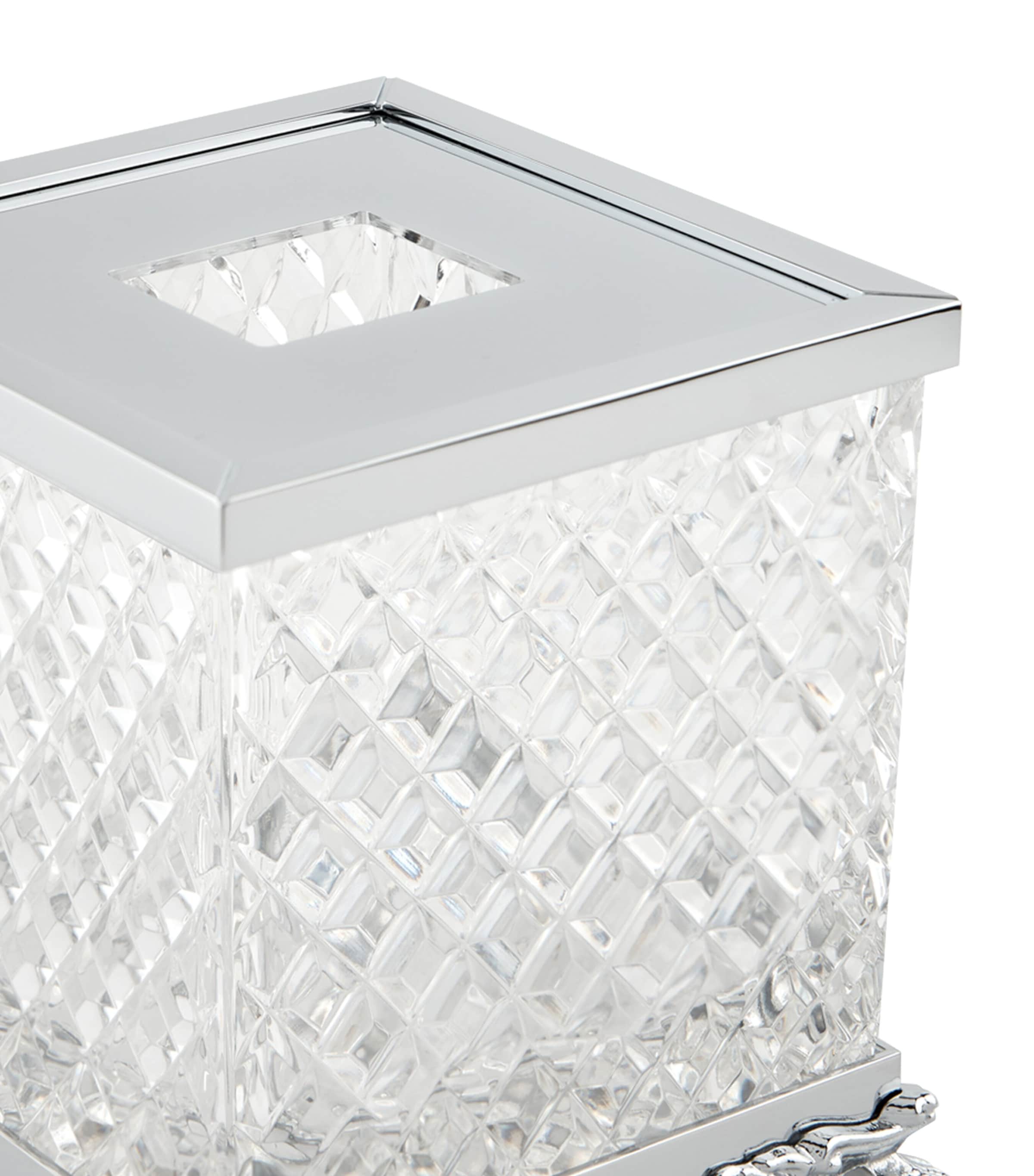 Zodiac crystal tissue box with lion feet (British brand)