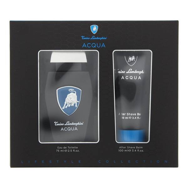 Lamborghini Acqua gift set EDT and aftershave balm (British brand)
