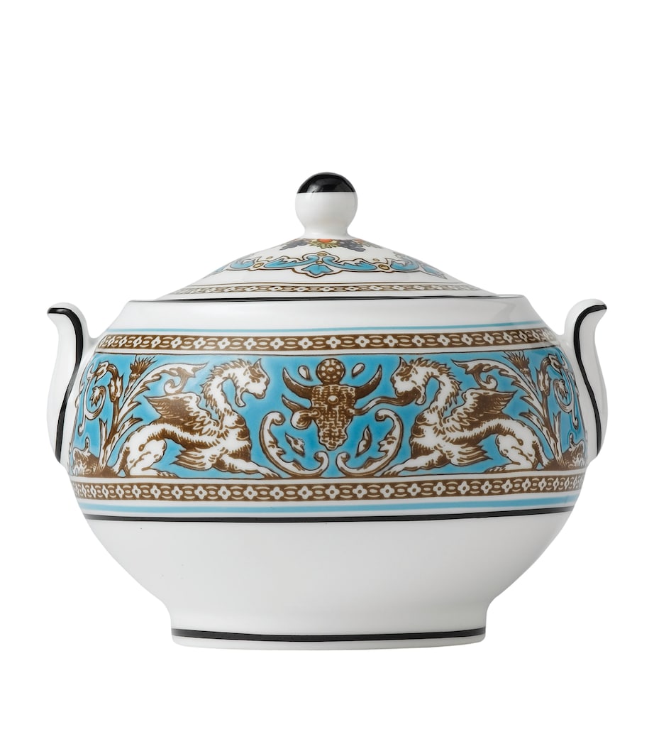 Wedgwood Florentine Turquoise sugar box (British brand)