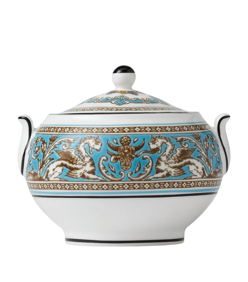 Wedgwood Florentine Turquoise sugar box (British brand)