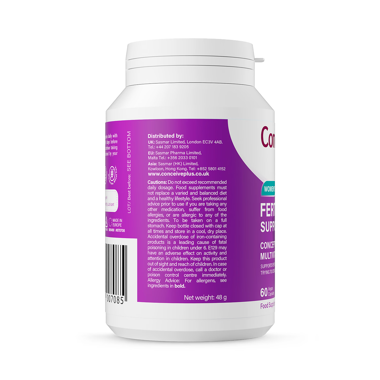 Conceive Plus women's fertility supplement 60 capsules, imported from the UK