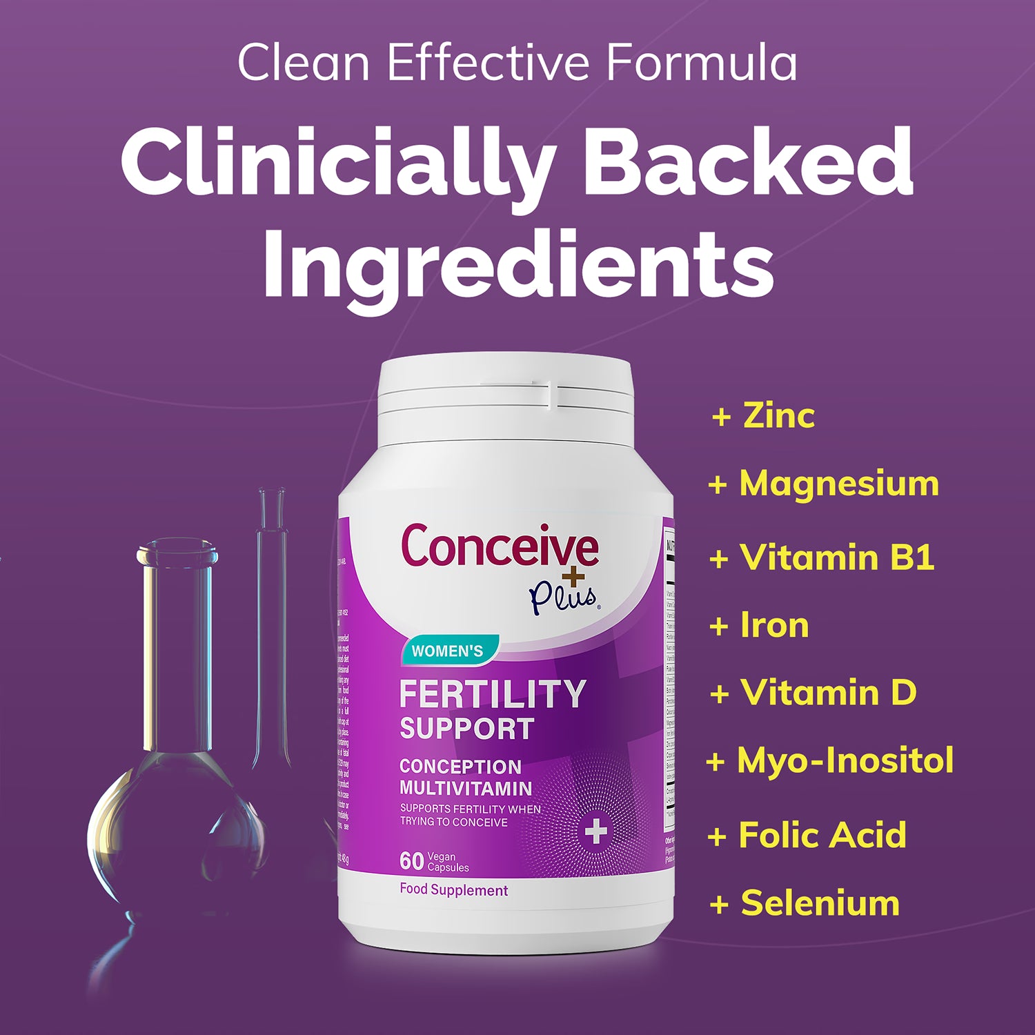 Conceive Plus women's fertility supplement 60 capsules, imported from the UK