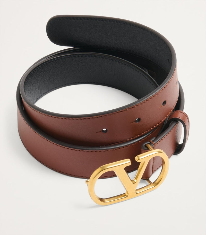 Valentino Garavani VLogo Signature leather belt 3cm, imported from the UK