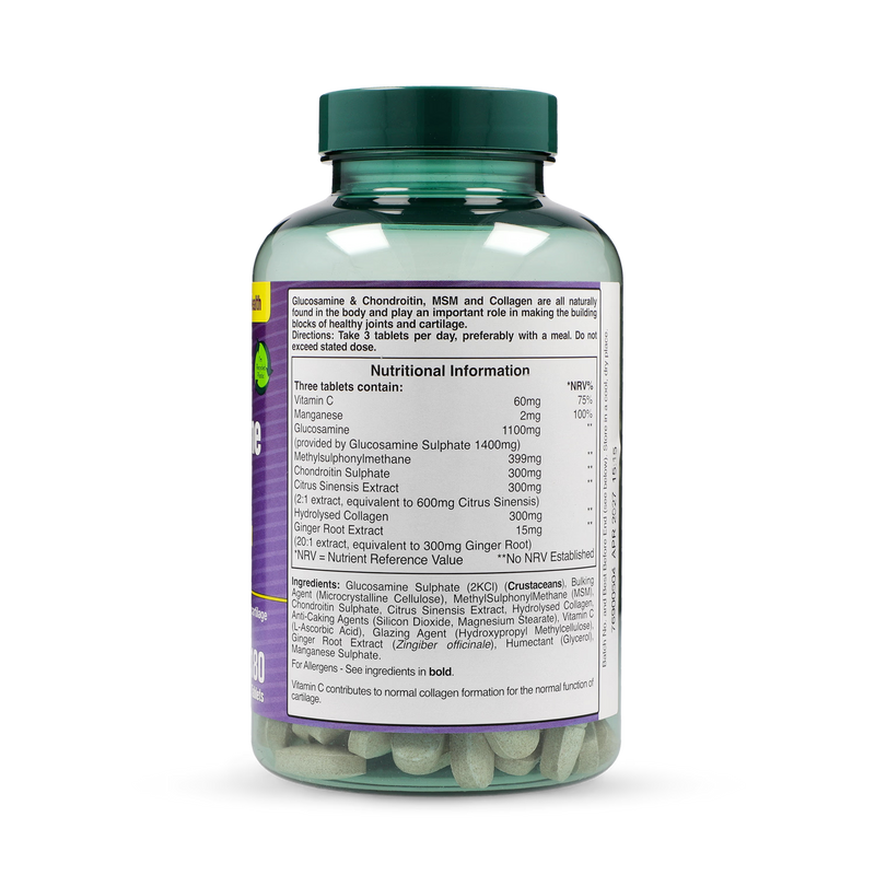 Holland & Barrett glucosamine chondroitin supplement 180 tablets, UK version