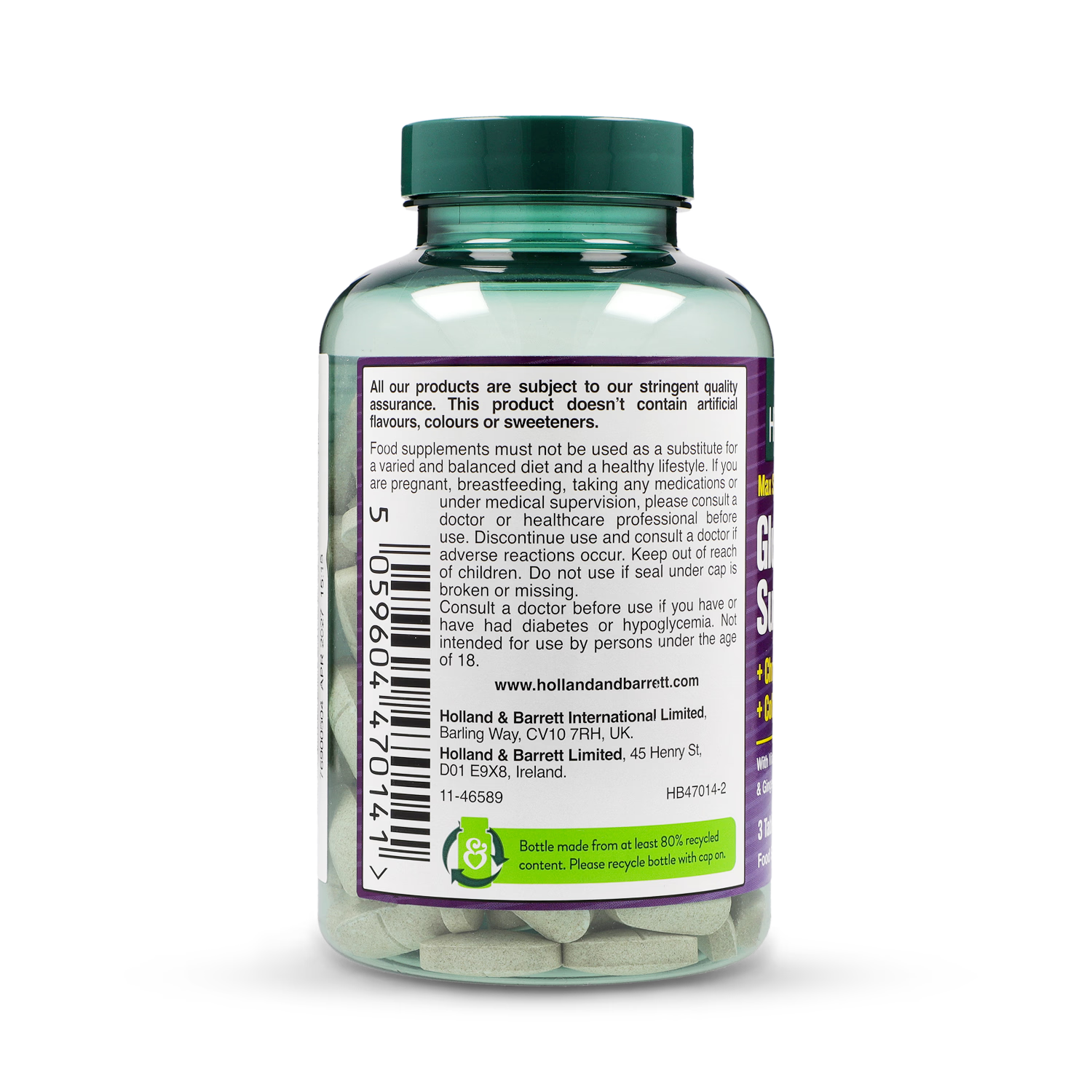 Holland & Barrett glucosamine chondroitin supplement 180 tablets, UK version