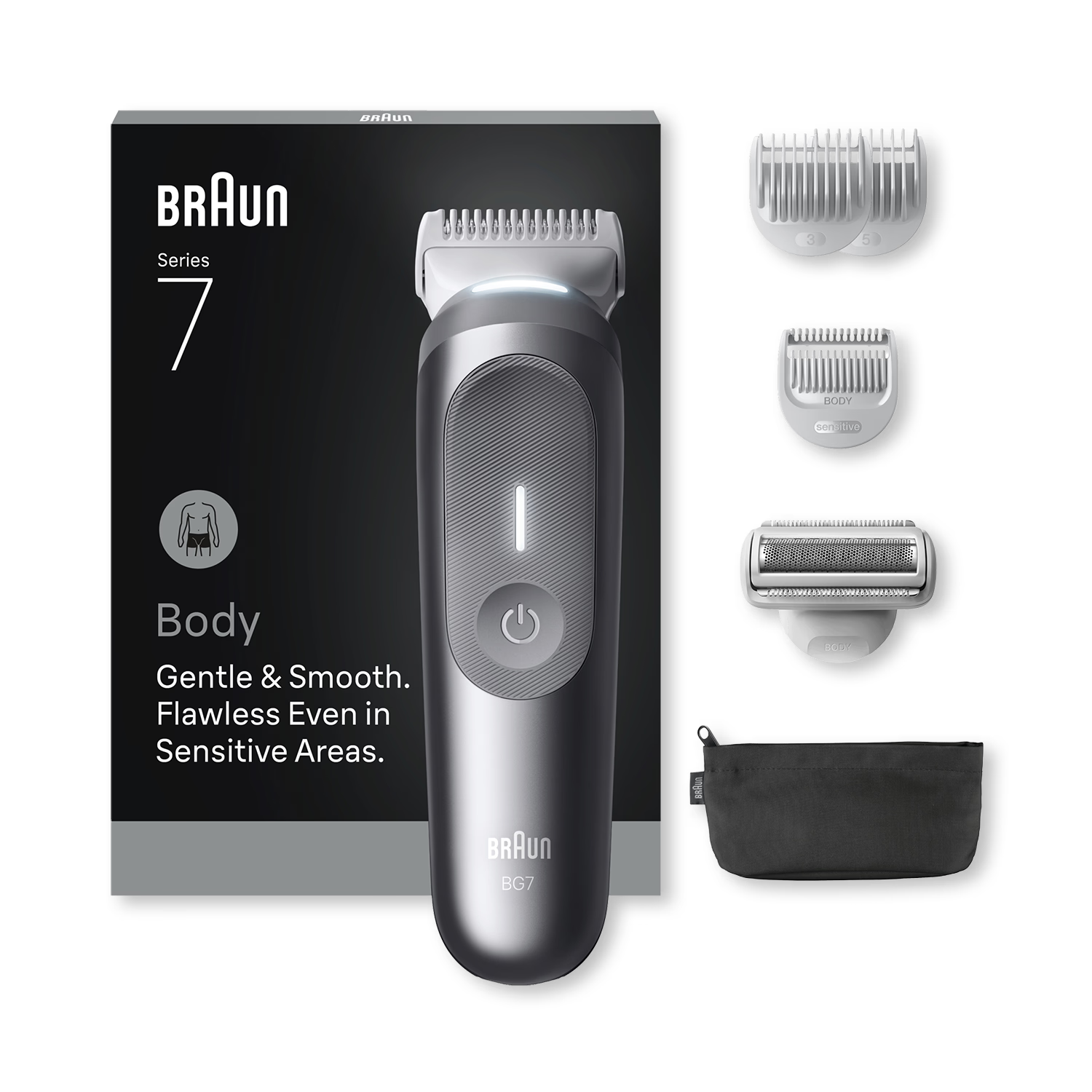 Braun Body Groomer Series 7 BG7550 waterproof trimmer, UK version