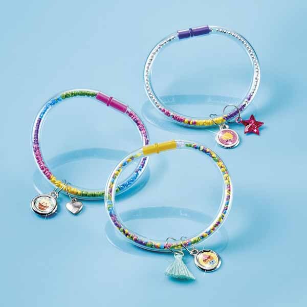 Totum Glitter Tube Bracelets craft kit with plastic diamonds, UK version