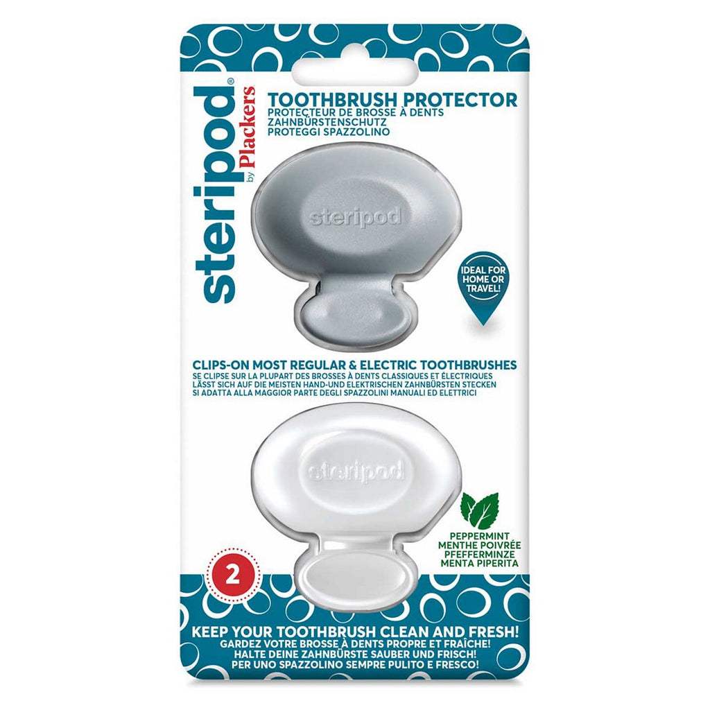 Steripod Clip On Toothbrush Protector - 2 Pack 