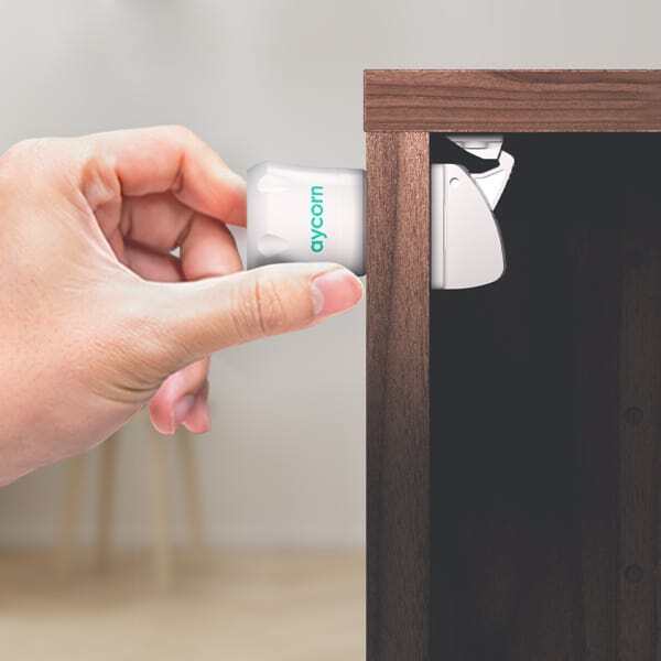 Aycorn magnetic baby safety cupboard locks 10 pack (British brand)