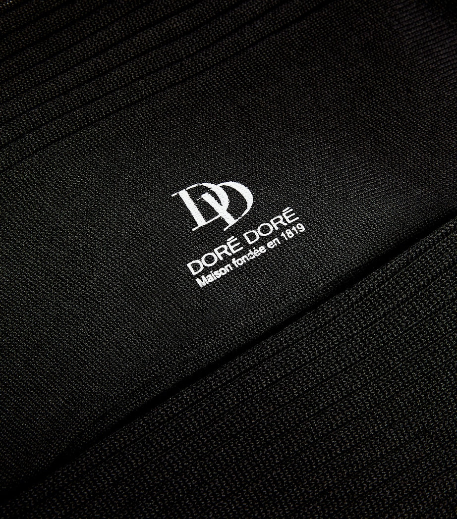 Doré Doré long cotton rib-knit socks, imported from the UK