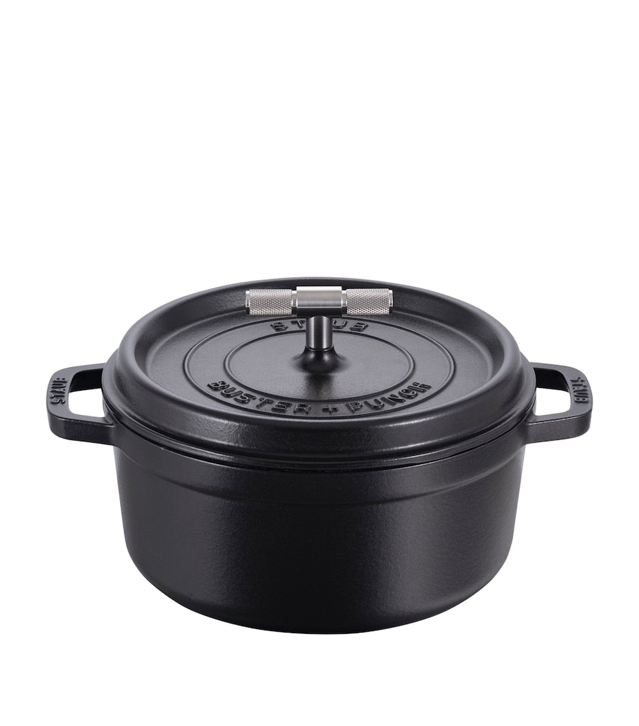 Staub cocotte x Buster+Punch with steel knob 24cm, UK version
