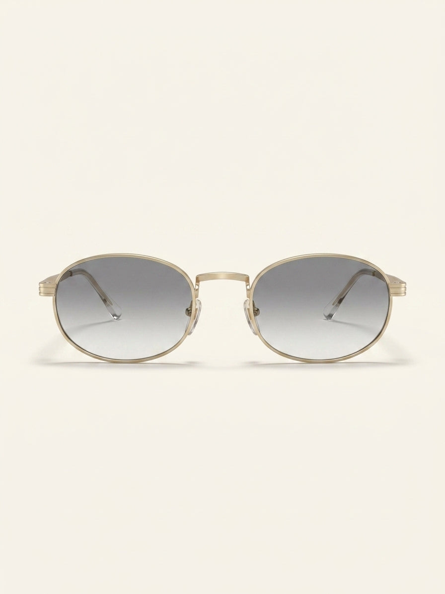 Prada PR B53S oval-frame steel sunglasses with tinted lenses (British brand)