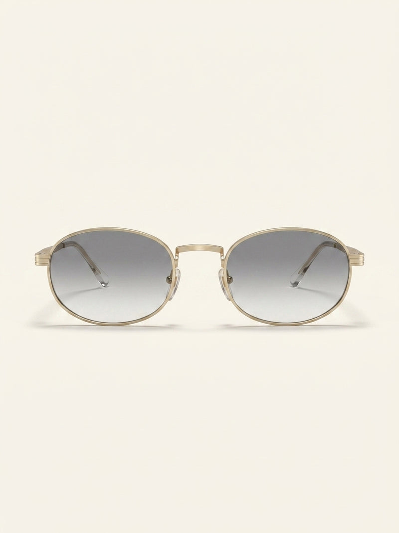 Prada PR B53S oval-frame steel sunglasses with tinted lenses (British brand)