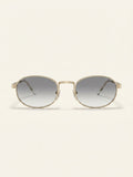 Prada PR B53S oval-frame steel sunglasses with tinted lenses (British brand)