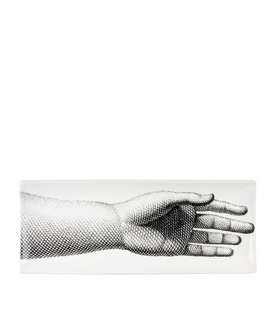 Harrods Fornasetti Mano Rectangular Tray Porcelain Tableware 38cm x 14cm- Buy online at McGrocer