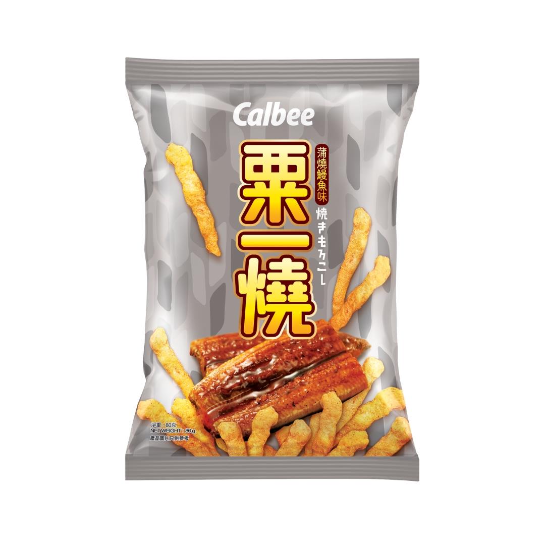 Calbee corn snack eel kabayaki flavour (British brand)
