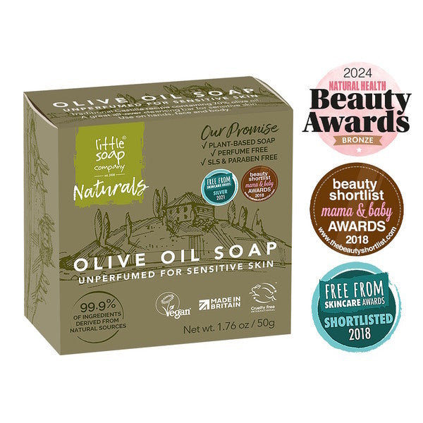 Little Soap Company Olive Oil Unperfumed Soap Bar 50g, UK version