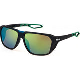Fila SFI722 black sunglasses with injected frame (British brand)