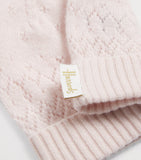 Harrods baby cashmere hat with pointelle detailing, British product