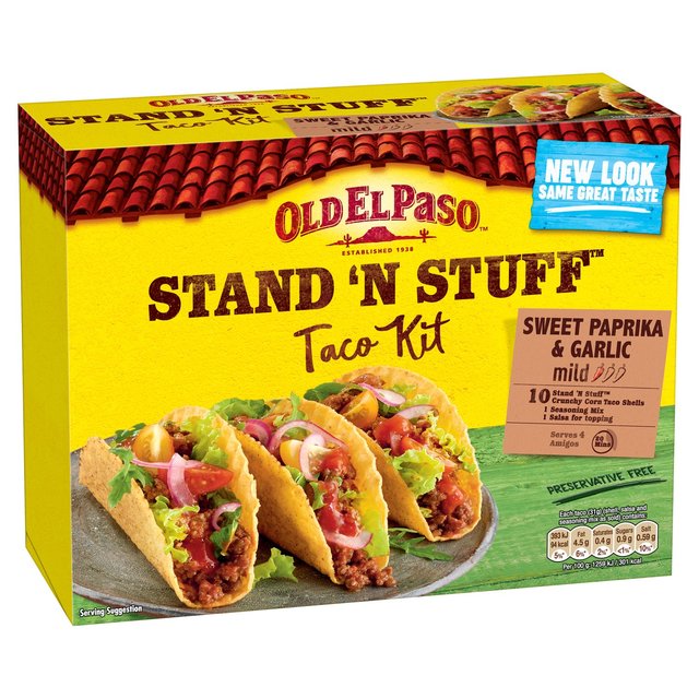 Old El Paso Mexican Stand 'N' Stuff Sweet Paprika & Garlic Taco Kit   312g