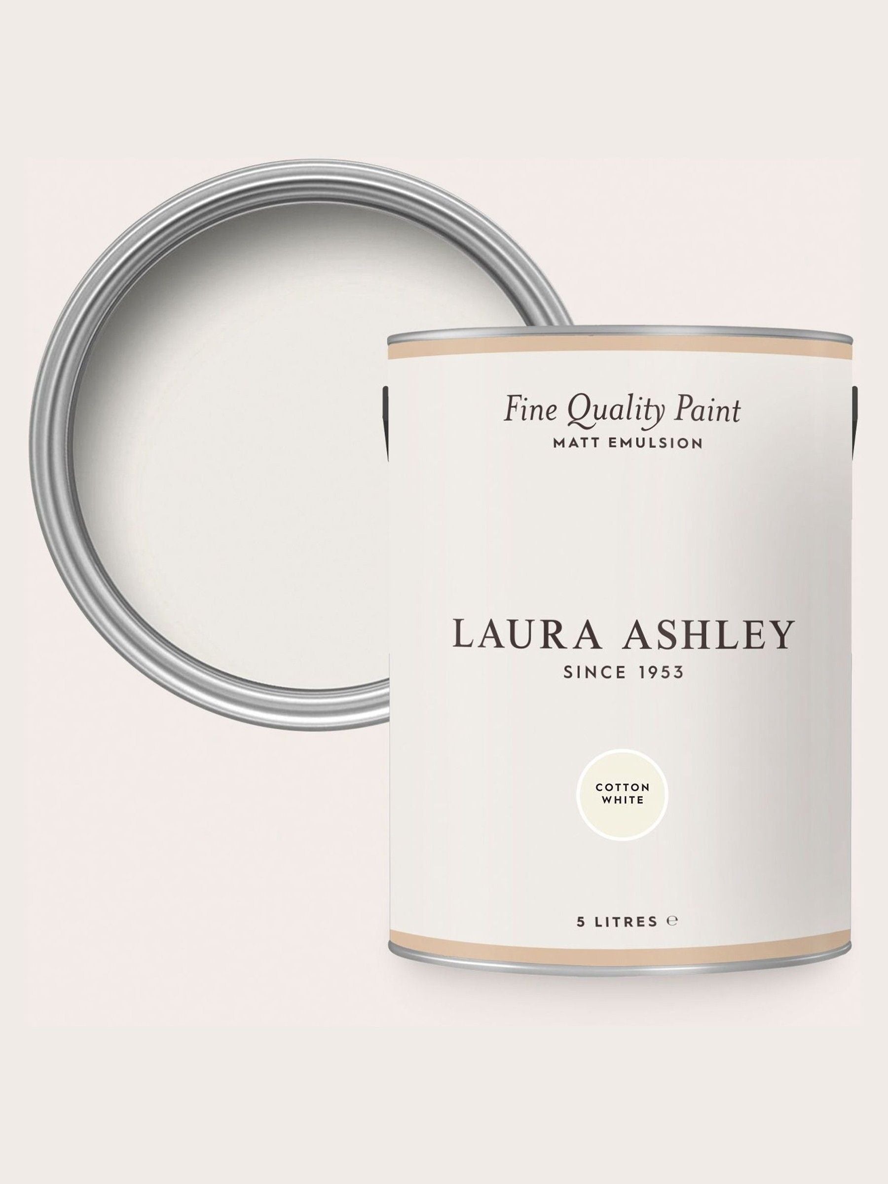 Laura Ashley Dove Grey White Matt Emulsion Paint 2.5L