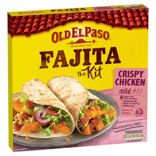 Old El Paso Mexican Oven Baked Crispy Chicken Fajita Kit   555g GOODS M&S   