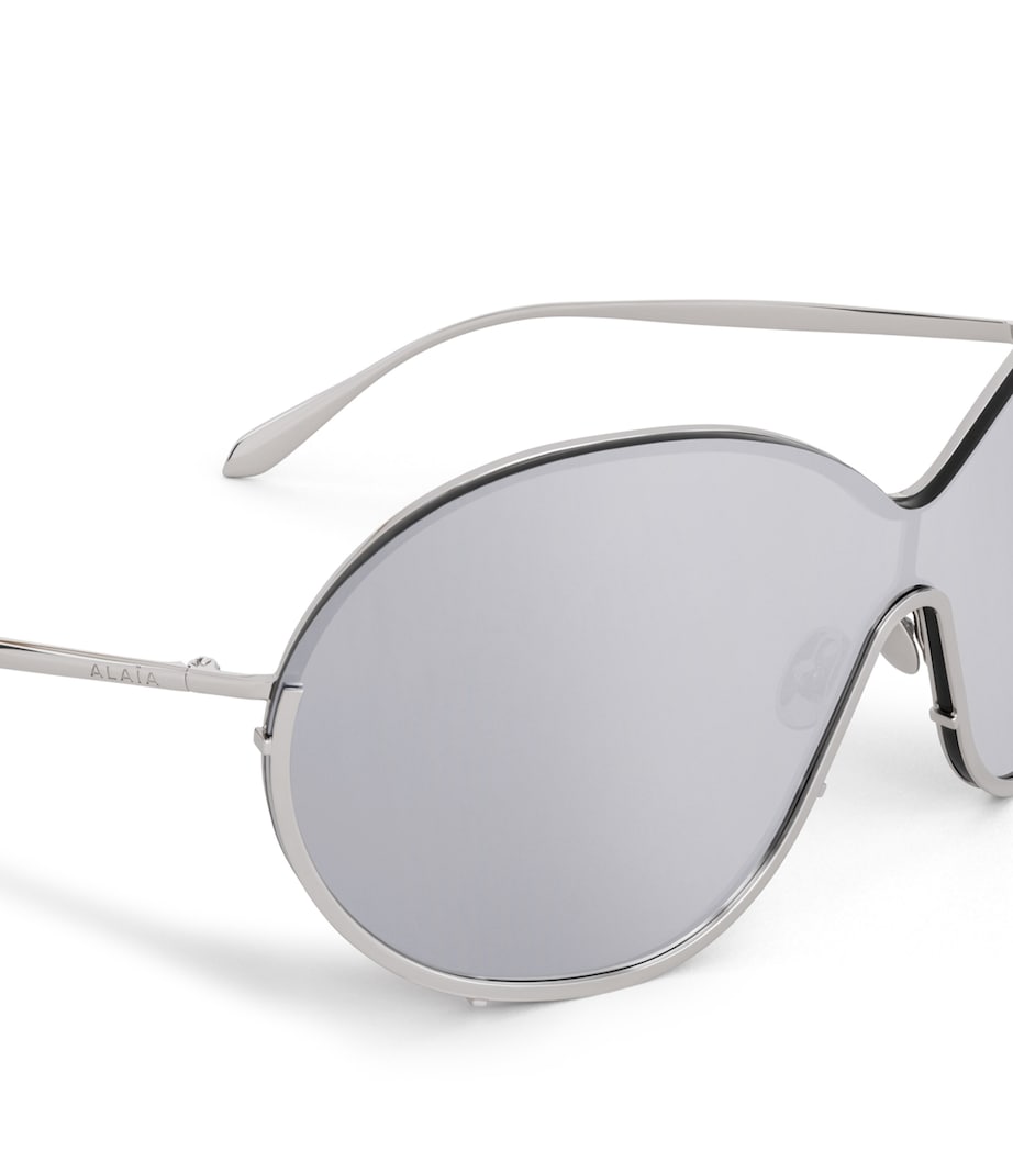 Alaïa metal butterfly sunglasses oversized rounded frames (British brand)