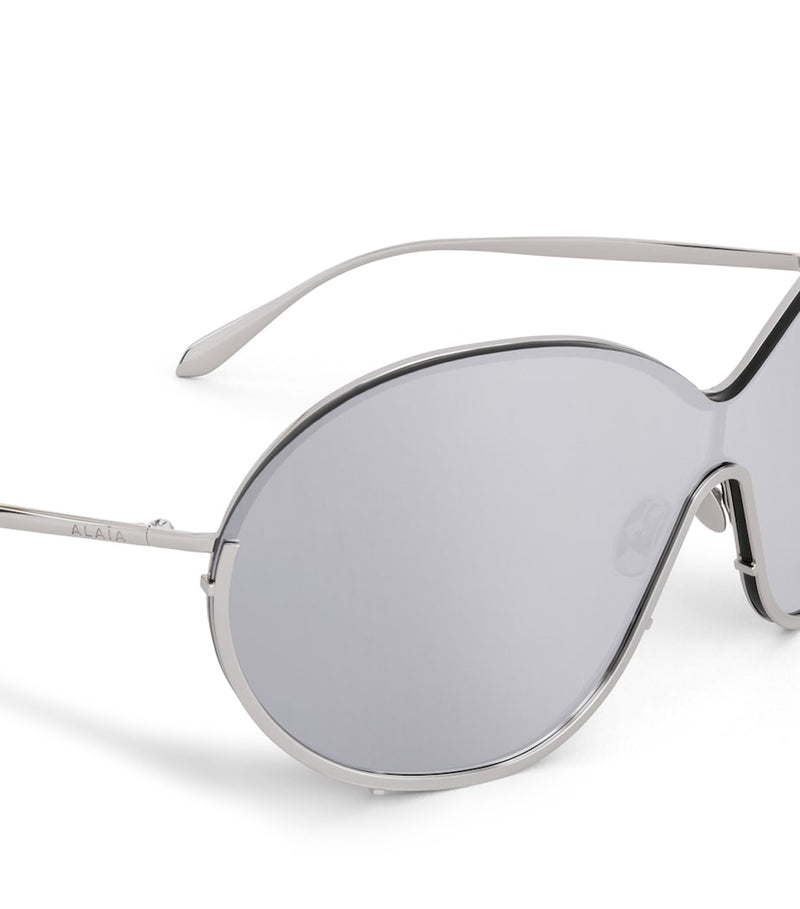 Alaïa metal butterfly sunglasses oversized rounded frames (British brand)