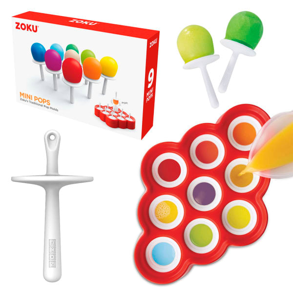 Zoku mini ice pop mould set of 9 - British product