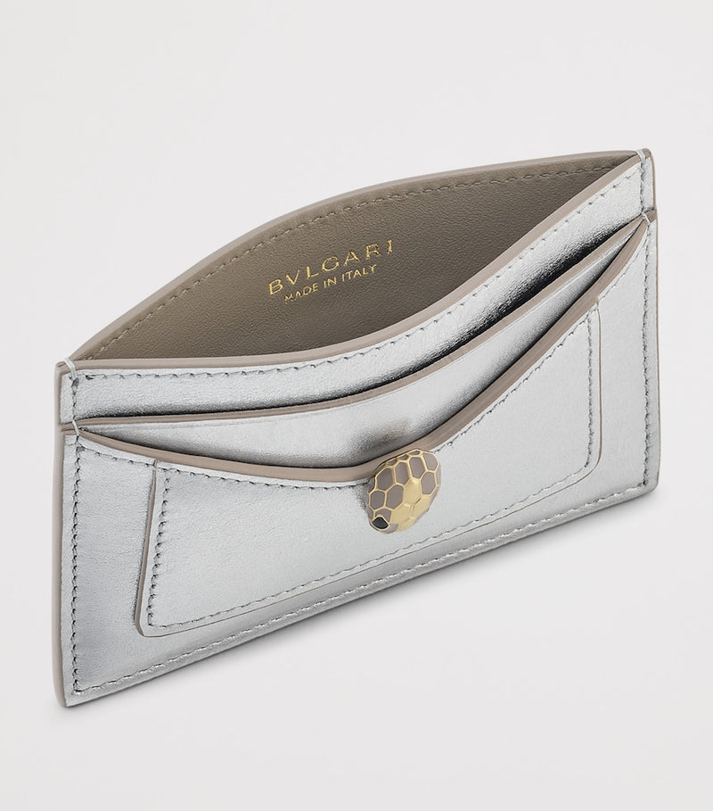 Bvlgari Serpenti Forever metallic leather card holder - British product