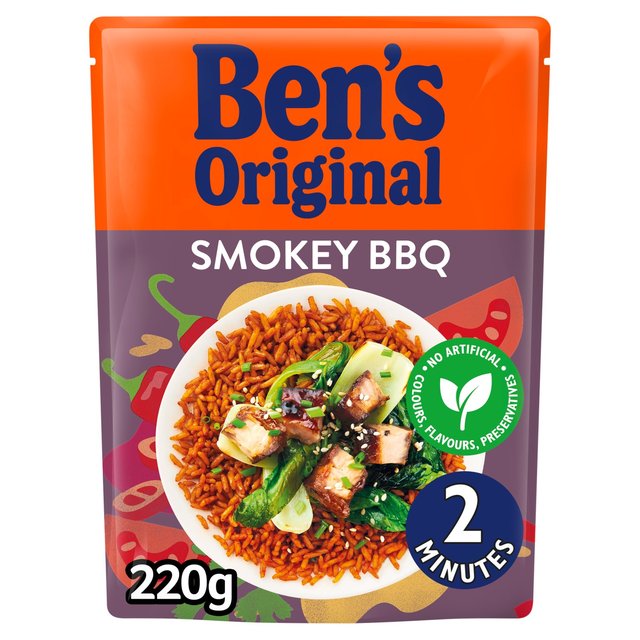 Ben's Original Smokey BBQ Microwave Rice   220g GOODS M&S   