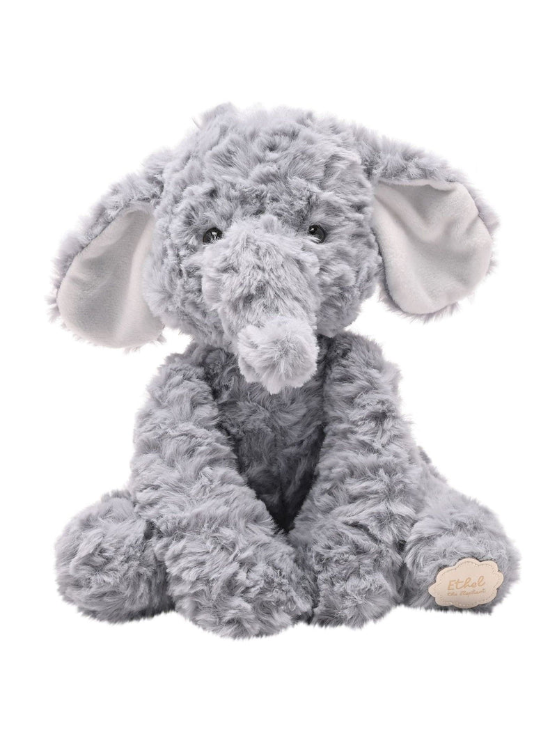 Widdop plush sitting grey elephant toy 26cm - British product
