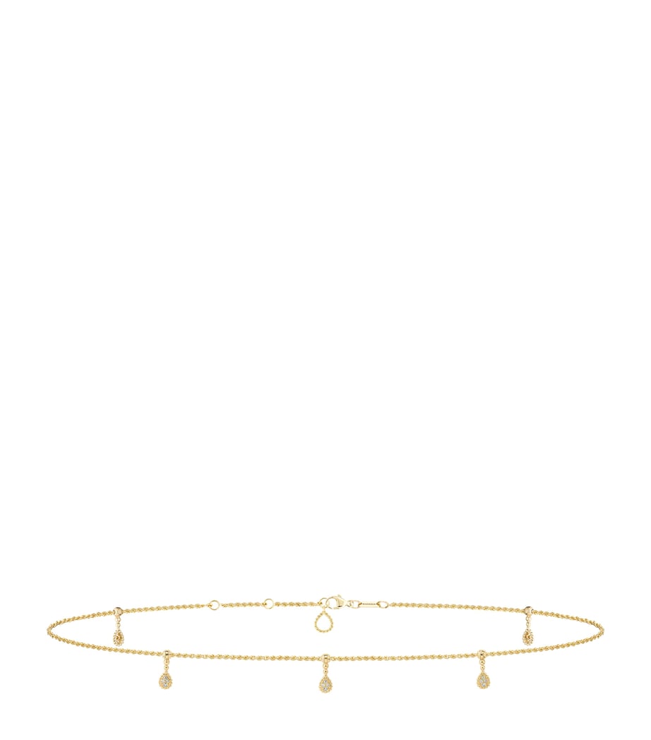 Boucheron Serpent Bohème ankle bracelet yellow gold diamonds, imported from the UK